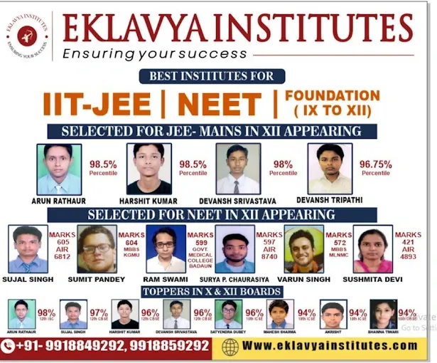 Eklavya institute - Best NEET coaching in Lucknow | NEET & IIT JEE class for 9th, 10th, 11th, 12th in Indiranagar