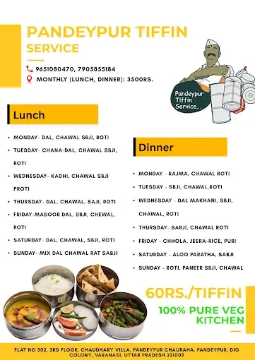 Pandeypur Tiffin Service - Tiffin Service in Varanasi